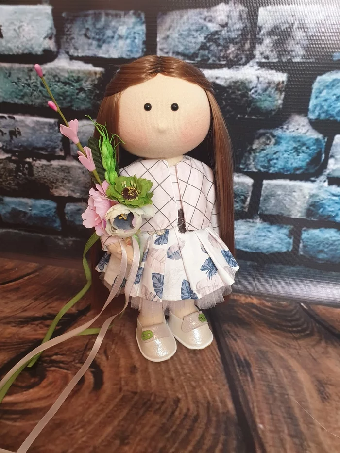 Handmade doll - My, Doll, Textile doll, Handmade dolls, Interior doll, beauty, Milota, Handmade, With your own hands, , Needlework without process, Needlework, Longpost