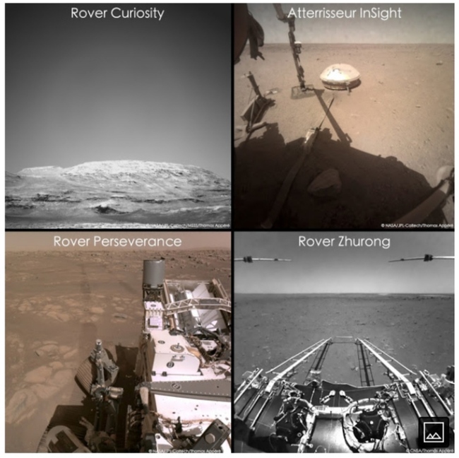 Four shots - Space, Mars, The photo, Rover