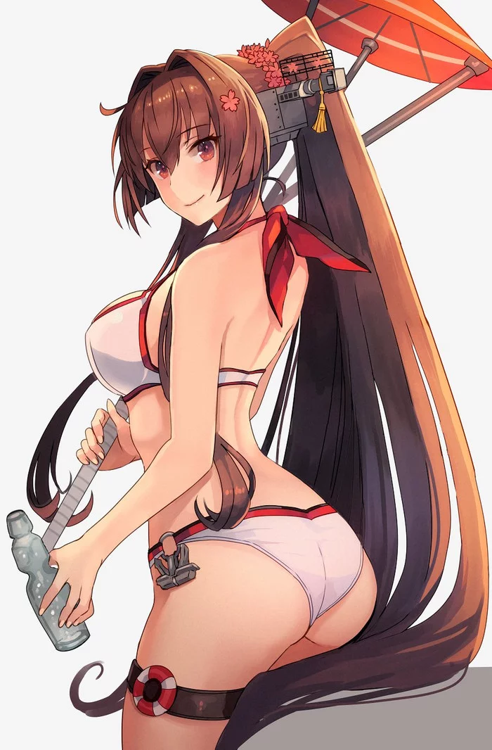 Yamato - Kantai Collection, Yamato, Аниме, Anime Art, Купальник, Бикини