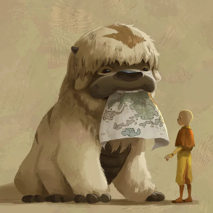 Appa & Aang - Art, Aang, Avatar: The Legend of Aang, Appa, Animated series, Drawing, Tamberella