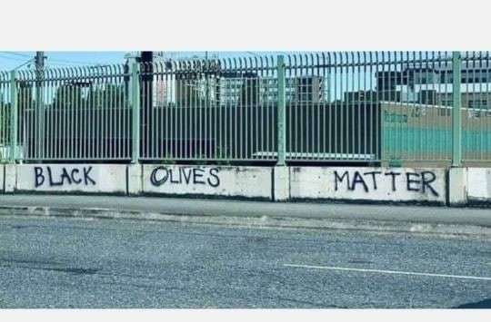Wordplay - Black lives matter, Trolling, Fence, The inscription on the fence