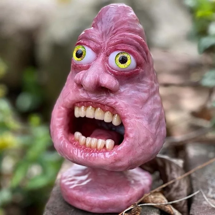 Toothbrush - Teeth, Tail, Suddenly, Needlework without process, Polymer clay, Longpost, Butt plug