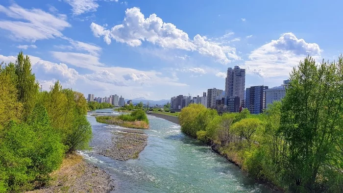 Mountains, nature, skyscrapers. - My, Japan, Hokkaido, Sapporo, Nature, Travels, Asia