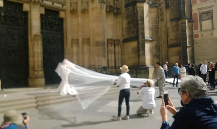 Its own atmosphere - My, Wedding photographer, Veil, Bride, Wedding, Prague, Longpost