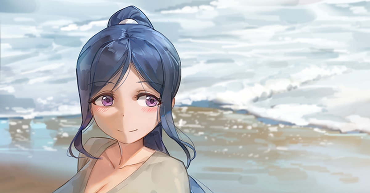 On the beach - NSFW, Love live! School idol project, Matsuura kanan, Love live! Sunshine !!, Anime art, Anime