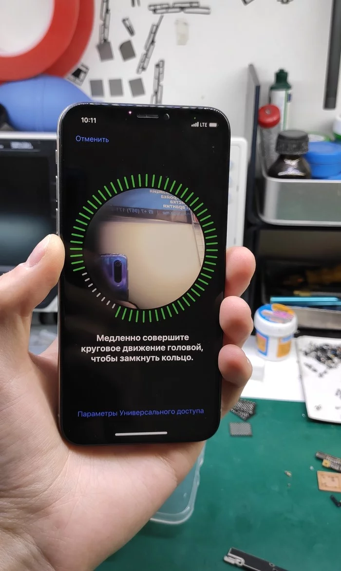 How to screw in a 10k screw. - My, Moscow, iPhone X, Apple, With your own hands, Soldering, Repair of equipment, Rebolling, Instructions, Longpost