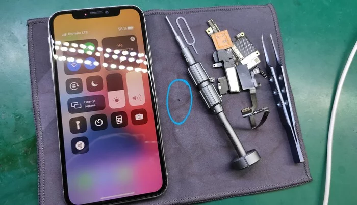 How to screw in a 10k screw. - My, Moscow, iPhone X, Apple, With your own hands, Soldering, Repair of equipment, Rebolling, Instructions, Longpost