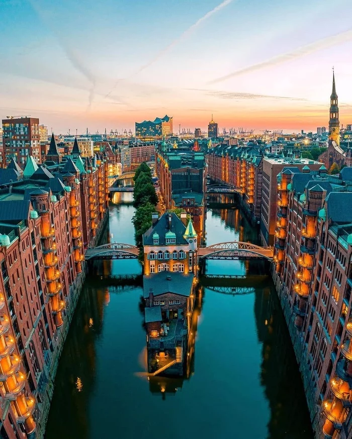 Hamburg - Hamburg, Germany, Europe, Town, River, beauty, The photo