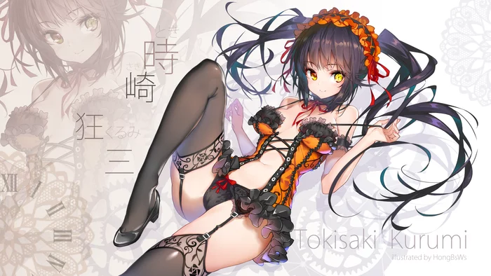 Kurumi - NSFW, Anime, Anime art, Art, Erotic, Hand-drawn erotica, Girls, Date a live, Kurumi Tokisaki