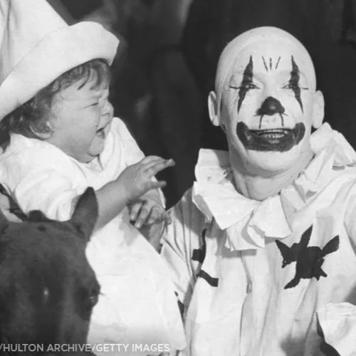 Coulrophobia or clowns in old pictures - 2 - Clown, Scarecrow, Old photo, Longpost, Phobia