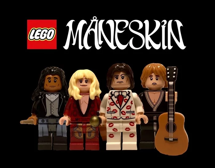 LEGO MANESKIN - Моё, Maneskin, Евровидение, LEGO, Длиннопост