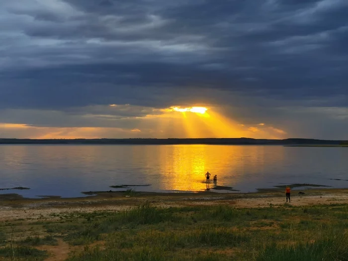 Lake Aslykul, Bashkiria - My, Nature, Bashkortostan, Aslykul, Lake, Sunset