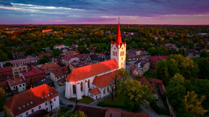 City of medieval romance - My, The photo, Dji, Town, Latvia, CД“sis, Longpost