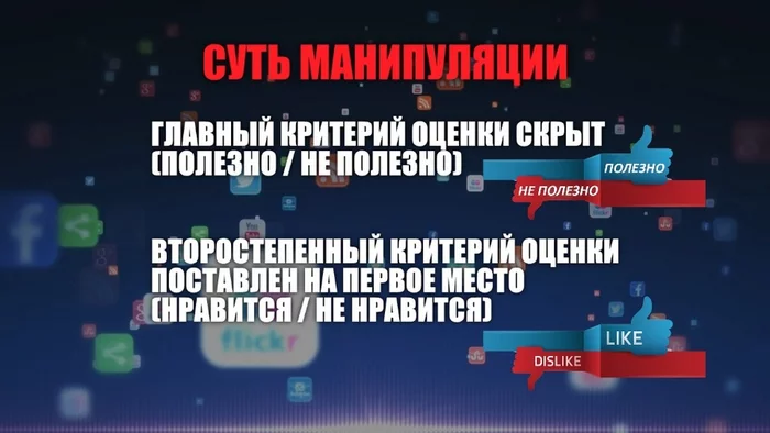 Технология подмены: «Лайки / Дизлайки» вместо «Полезно / Не полезно» - Лайк, Алгоритм, Социальные сети, Манипуляция, Полезное, Технологии, Видео, Длиннопост