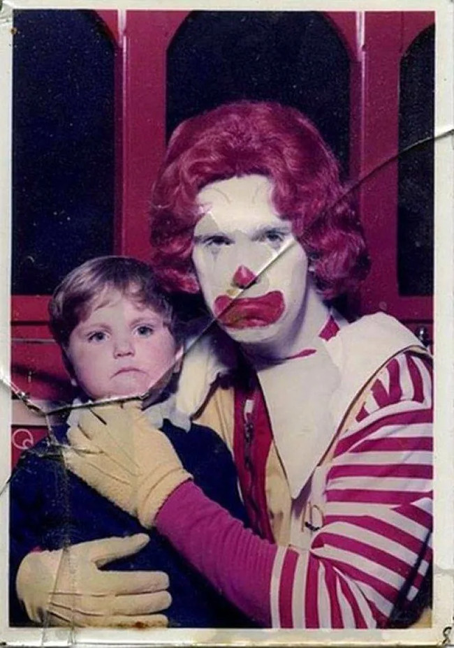 Coulrophobia or clowns in old pictures - Ronald McDonald, Clown, Scarecrow, Old photo, Longpost