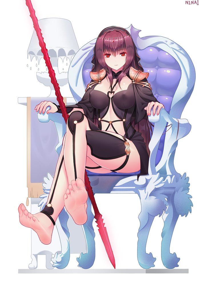 Scathach , , Anime Art, Fate, Fate Grand Order, Scathach, Lancer, 