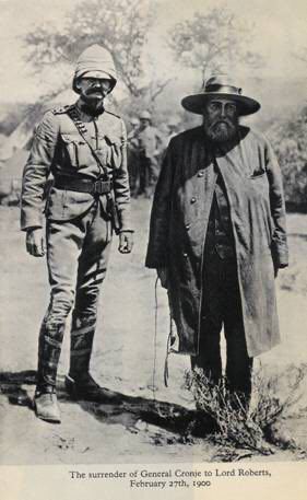 1900 British commander Lord Roberts with the captured Boer general Cronje - Anglo-Boer War, Old photo