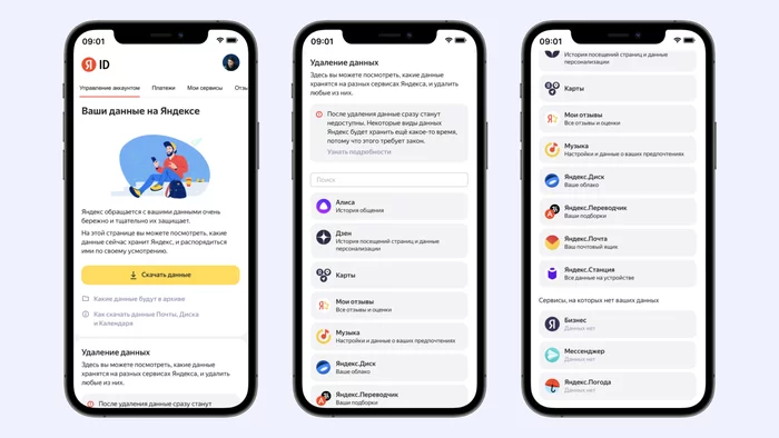 Пользователи «Яндекса» теперь могут управлять своими данными - Новости, Яндекс, Конфиденциальность, Персональные данные, Хранение данных, Яндекс Алиса, Право на забвение