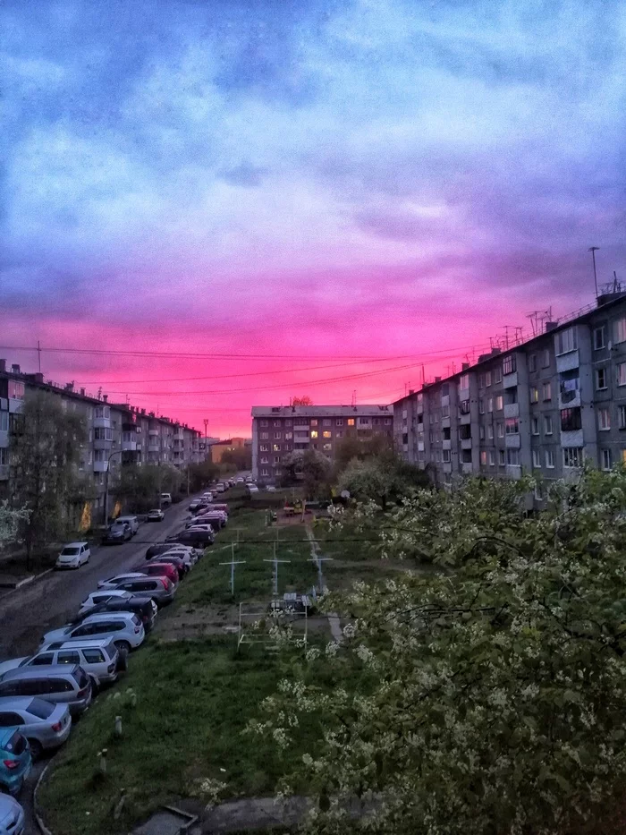 Sunset - My, Sunset, Mobile photography, Irkutsk