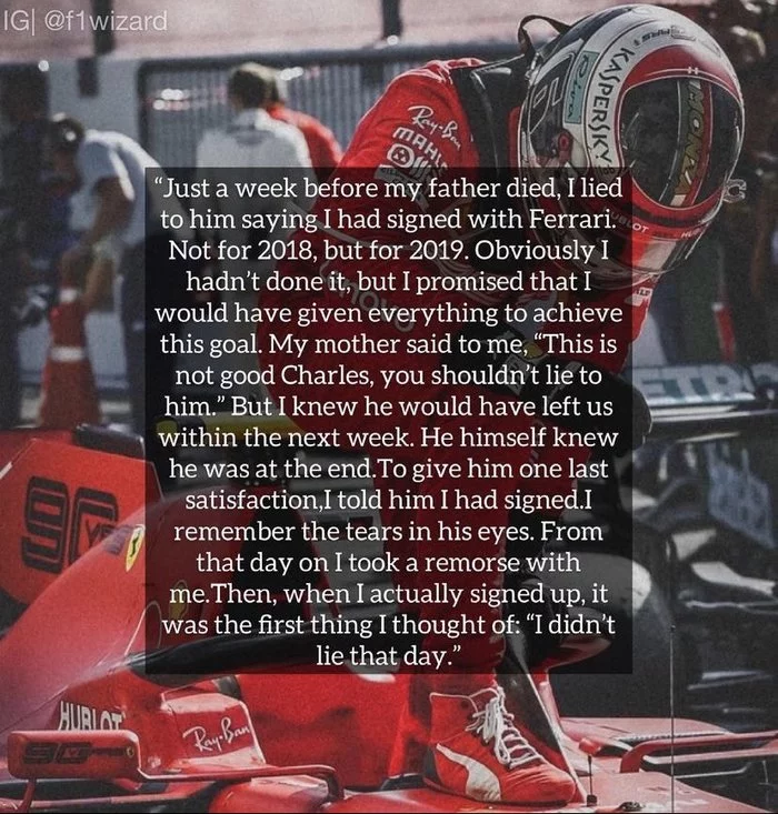 I didn't lie that day - Charles Leclerc, Pilot, Formula 1, Life stories