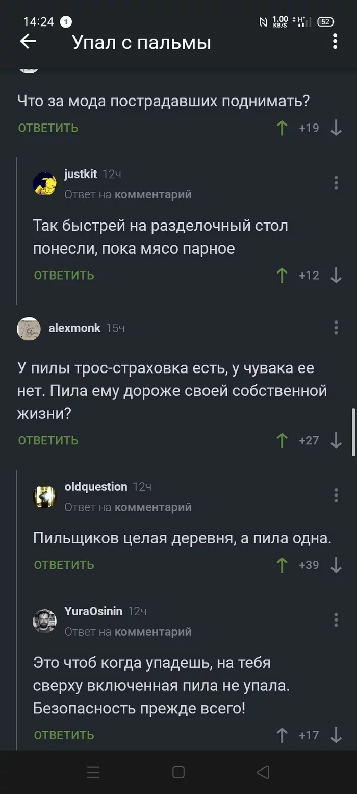 Скриншоты коментариев - Падение, Пиление, Высота, Длиннопост, Комментарии на Пикабу, Скриншот