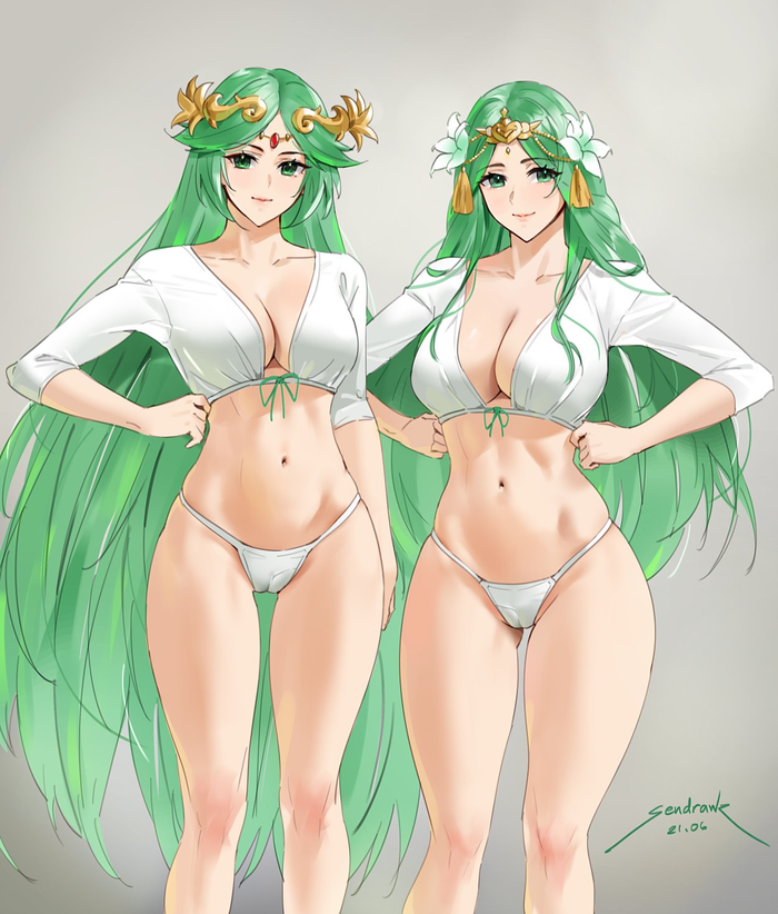 Spot the difference Fire Emblem, Kid Icarus, Palutena, Rhea, , Anime Art, , ,  , ,  , Sendrawz