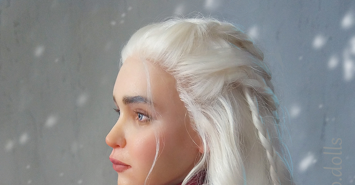Daenerys Targaryen. - My, Daenerys Targaryen, Game of Thrones, Game of Thrones season 8, Doll, Portrait doll, Longpost, Handmade, Polymer clay, Needlework without process