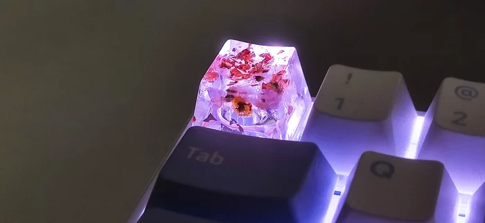 Epoxy resin keycaps - My, Keyboard, Keys, Epoxy resin, Customization, Longpost, Stand, Device