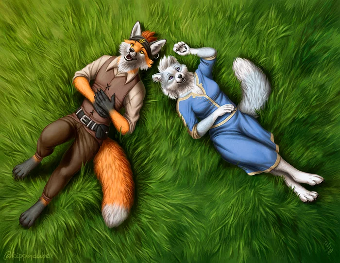 Отдых - Фурри, Антро, Арт, Furry Fox, Kippurable