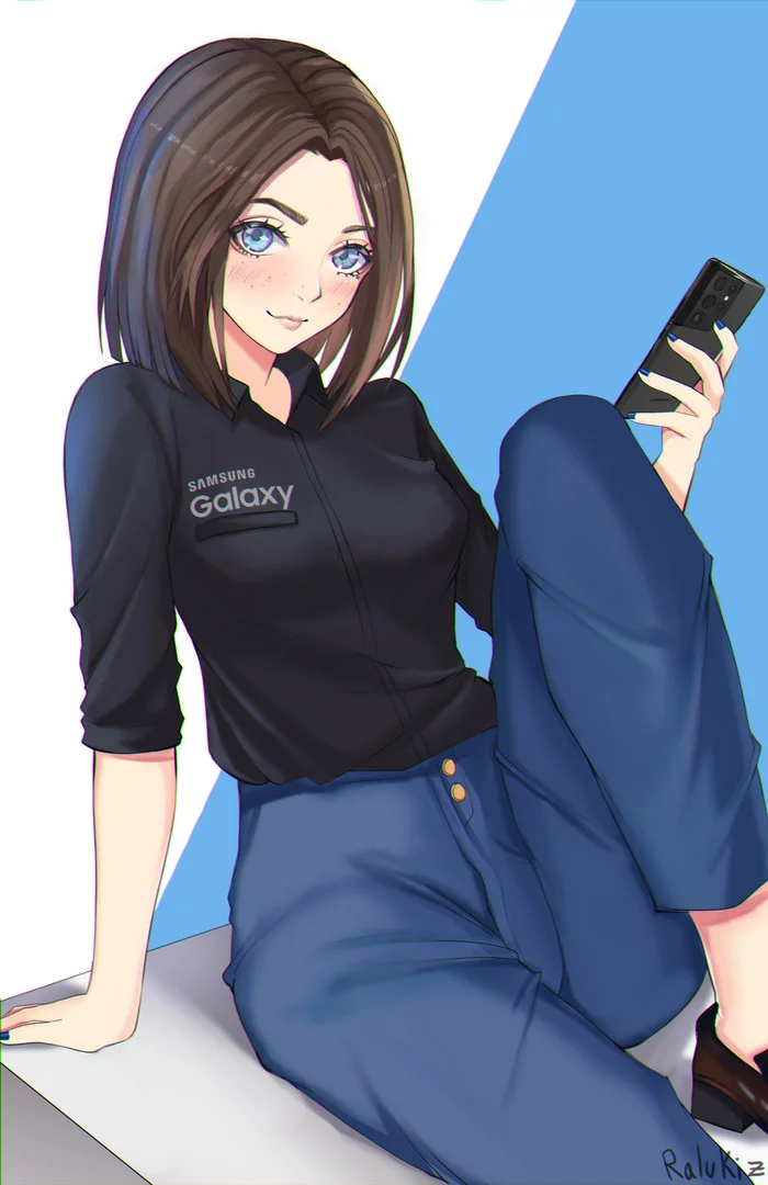 Sam - Аниме, Anime Art, Samsung, Sam, Виртуальный ассистент, Sam (Samsung)