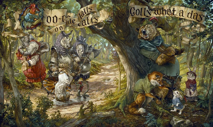 Oo-De-Lally - Furry, Furry art, Walt disney company, Cartoons, Robin the Hood, Heather Theurer