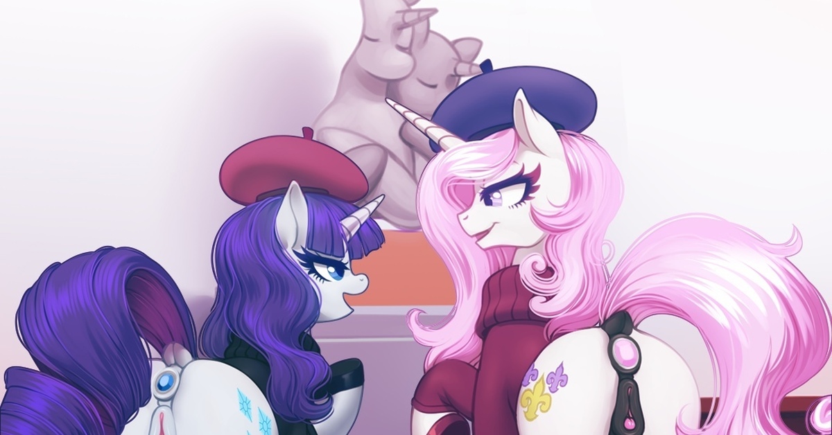 Sublime conversations of secular mares - NSFW, My little pony, MLP Explicit, MLP anatomically correct, Rarity, Fleur Dis Lee, Butt plug, MLP Udder
