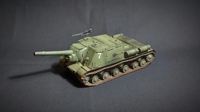 ISU-152 St. John's wort - My, Hobby, Scale model, Creation, Collection, the USSR, Armored vehicles, Military equipment, The Great Patriotic War, , The Second World War, Artillery, Tanks, Longpost