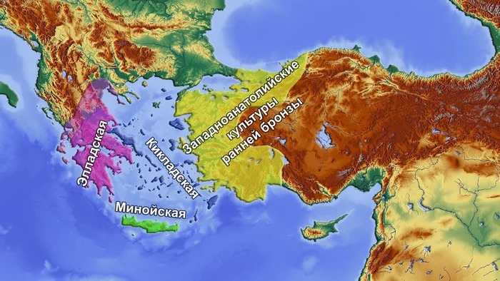 History of Greece. Aegean Civilizations of the Bronze Age - New Genetic Evidence - My, Archeology, Story, Aegean Sea, Ancient Greece, The science, Population genetics, Genetics, Bronze Age, Video, GIF, Longpost, , Video blog