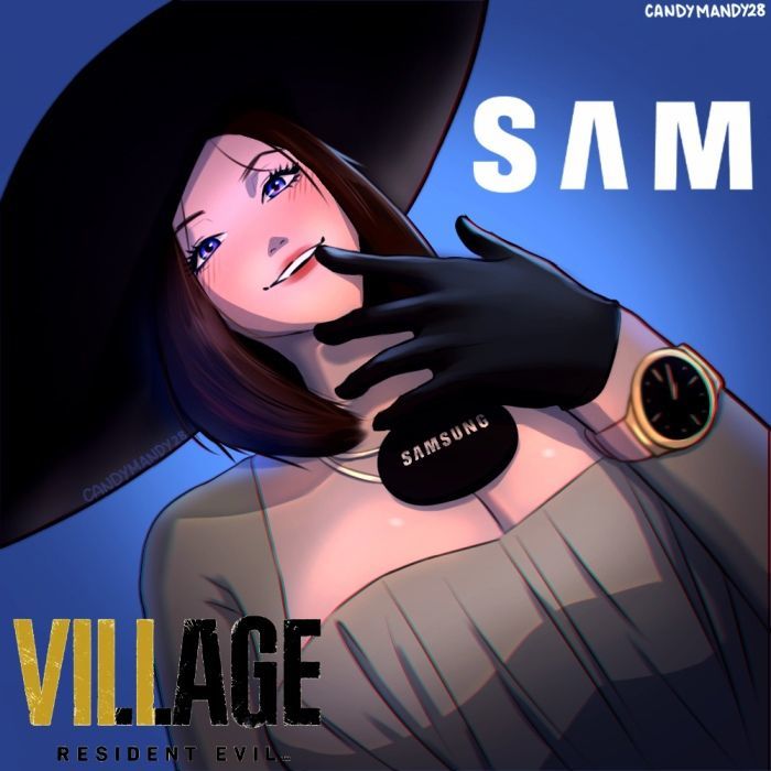 SamVillage - Art, Sam, Virtual assistant, Lady Dimitrescu - Resident Evil, Crossover, Sam (Samsung)