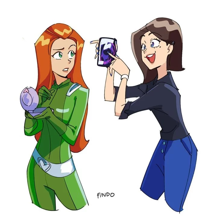 Сэм и Сэм - Sam, Totally Spies, Samsung, Арт, Sam (Samsung), Sam (Totally Spies)