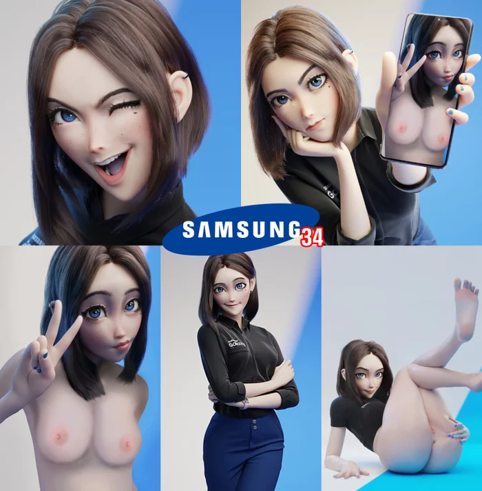 Samsung 34 - NSFW, Samsung, Sam, Правило 34, Девушки, Виртуальный ассистент, Длиннопост, Sam (Samsung)