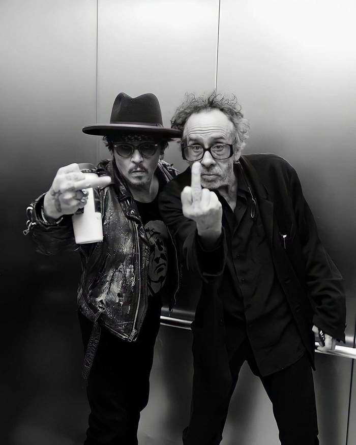 Greetings from Tim Burton and Johnny Depp - Tim Burton, Johnny Depp, The photo, Actors and actresses, Celebrities, Fuck