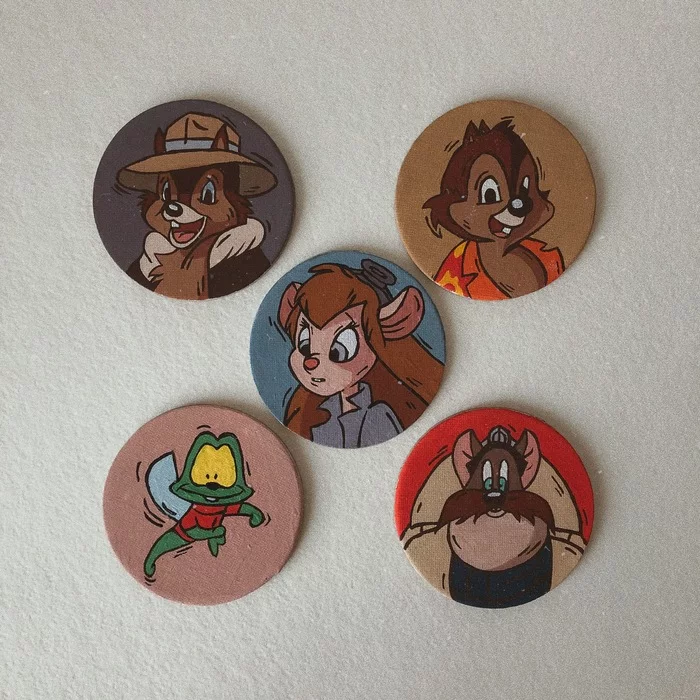 Chip and Dale - My, Chip and Dale, Drawing, Art, Magnets, Zipper, Gadget hackwrench, Needlework without process