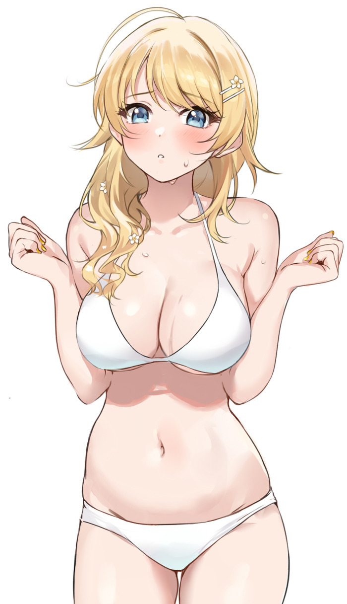 Meguru - NSFW, Anime, Art, Anime art, The idolmaster, Idolmaster shiny colors, Meguru Hachimiya, Bikini, Breast, , Girls