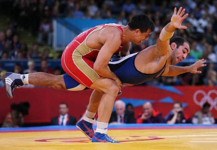 I'm landing! - Greco-Roman wrestling, Sport, Men, Competitions, The photo