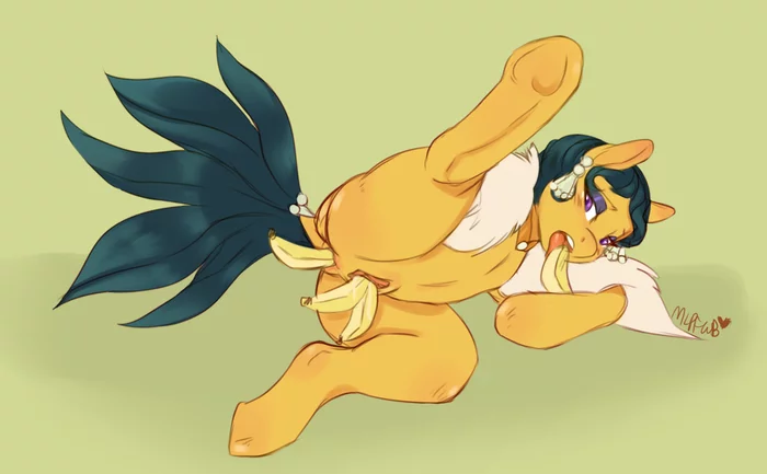 Эта поня любит бананы - NSFW, My Little Pony, PonyArt, MLP Explicit, MLP anatomically correct, Cleopatra Jazz