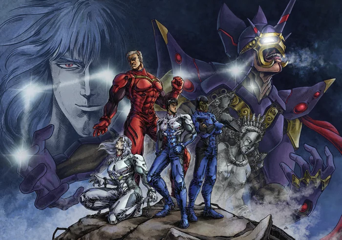 Brutal Evangelion - Anime, Hokuto no Ken, Evangelion, Crossover, Anime art