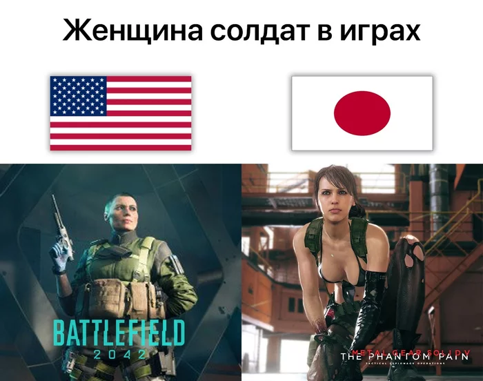 Some kind of objectification - Games, Computer games, Girls, Video game, Characters (edit), USA, Japan, The soldiers, , Battlefield 2042, Metal gear solid 5, Quiet