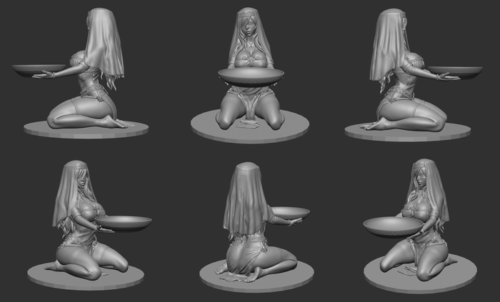 Фигурка Sword Maiden из аниме "Goblin Slayer" Goblin Slayer, Sword Maiden, 3D моделирование, 3D печать, Аниме, Длиннопост, Скульптура, Фигурки, 3D