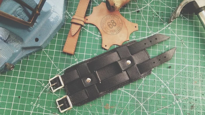 Second post about different watch straps - My, Leather products, Clock, Wrist Watch, Wristband, Strap, Natural leather, Male style, With your own hands, , Handmade, Female gaze, Longpost