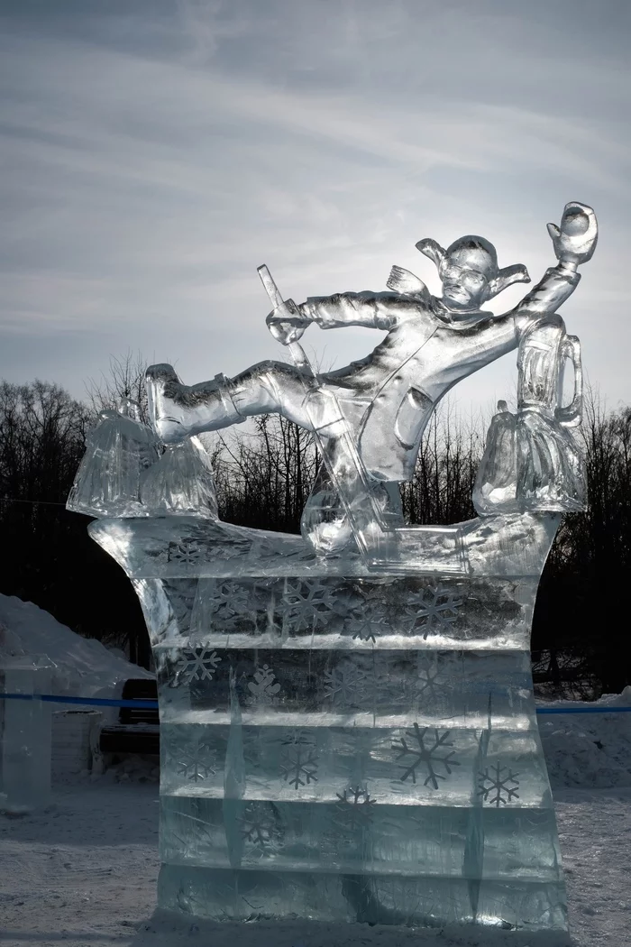 Udmurt ice 2021 - My, Sculpture, Ice, Winter, Ice sculpture, Longpost