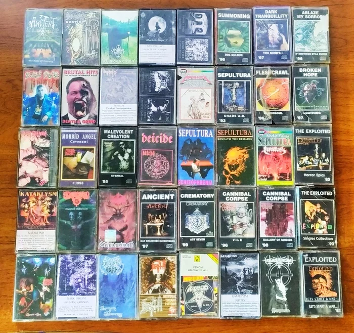 Reply to the post “O times, o morals There are only 3 cassettes and more memory than ever” - My, Rock, Memory, Legend, Sepultura, Manowar, Cassette recorder, Cassette, Pantera, , Music, Reply to post, Longpost