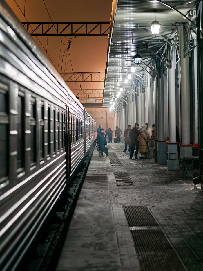 Night stop - My, A train, Night, Railway, Ryazhsk, Coupe, Longpost, The photo