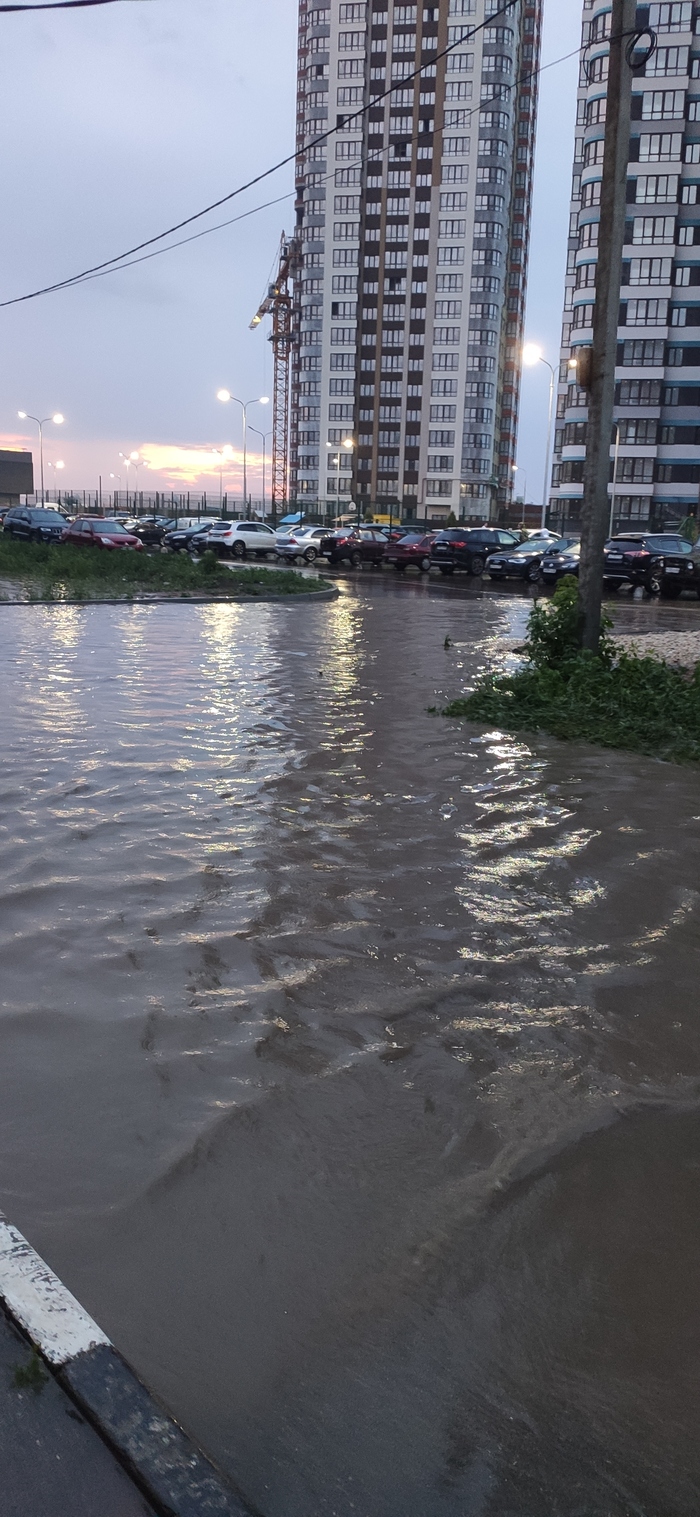Продолжение поста «Рязанское море)» Дождь, Плохая погода, Лужа, Собака, Длиннопост, Фотография, Ответ на пост